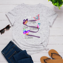 Load image into Gallery viewer, Colourful Butterfly Printed T Shirt freeshipping - Tyche Ace
