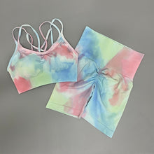 Load image into Gallery viewer, Women Tie And Dye Bra High Waist Leggings Sportswear Set - Tyche Ace
