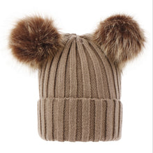 Load image into Gallery viewer, Double Hairball Solid Pompom Beanie Hat - Tyche Ace
