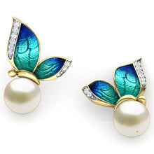 Load image into Gallery viewer, Gorgeous Butterfly Pearls Crystal Stud Earrings freeshipping - Tyche Ace
