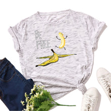 Load image into Gallery viewer, Be Free Banana Cartoon Image T Shirt freeshipping - Tyche Ace
