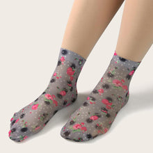 Load image into Gallery viewer, Flower Butterfly Pattern Print Soft Ankle Socks freeshipping - Tyche Ace
