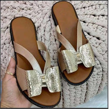 Load image into Gallery viewer, Bowknot Open Toe Casual Women Flat Sandals freeshipping - Tyche Ace
