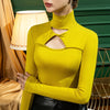 Stylish Long Sleeve Turtleneck Top For Women