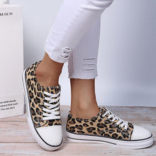 Load image into Gallery viewer, Women Lace-Up Leopard Print Canvas Shoes freeshipping - Tyche Ace
