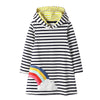 Girls Cotton Hooded Stylish Long Sleeved Dress