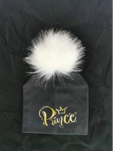 Load image into Gallery viewer, Golden Princess Prince Letter Design Pompom Cute Beanie Hats Kids
