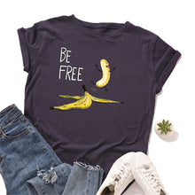 Load image into Gallery viewer, Be Free Banana Cartoon Image T Shirt freeshipping - Tyche Ace
