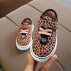 Breathable Leopard Animal Print Design Canvas Shoes For Kids