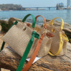 Weave Square Straw Shoulder Tote Travel Bags For Women