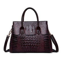 Load image into Gallery viewer, Soft Crocodile Leather Retro Tote Handbags
