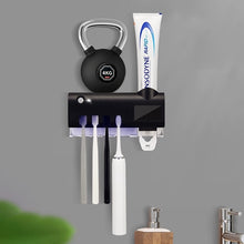 Load image into Gallery viewer, Automatic UV Toothbrush Steriliser Toothbrush Toothpaste Dispenser Storage
