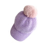 Unisex Winter Pom Pom Design Knitted Caps for Kids