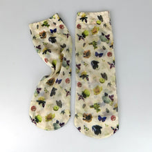 Load image into Gallery viewer, Flower Butterfly Pattern Print Soft Ankle Socks freeshipping - Tyche Ace
