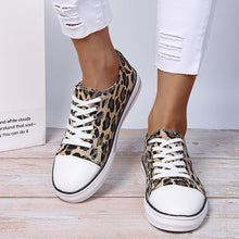 Load image into Gallery viewer, Women Lace-Up Leopard Print Canvas Shoes freeshipping - Tyche Ace
