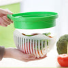 Fruit Vegetable Salad Cutting Bowl Drain Fruit Bowls Vegetable Cutting Bowl Salad Bowl Cutter Salad Maker Kitchen Accessories freeshipping - Tyche Ace