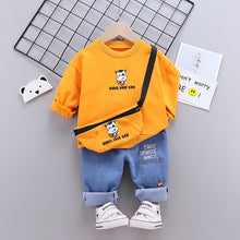 Load image into Gallery viewer, Cartoon Animal Design Sweater + Warm Pants Suit For Kids
