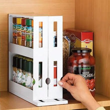 Load image into Gallery viewer, Multi-Function Rotating Shelf Slide Spice/ Bottle Storage Rack Organiser
