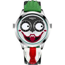 Load image into Gallery viewer, Men Creative Big Dial Joker Design Quartz Leather Wrist Watch
