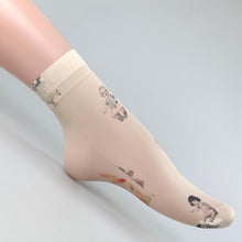 Load image into Gallery viewer, Flower Butterfly Pattern Print Soft Ankle Socks freeshipping - Tyche Ace
