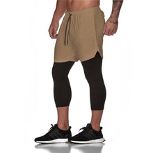 Load image into Gallery viewer, 2 In 1 Quick Dry Jogging Gym Men&#39;s Workout Shorts freeshipping - Tyche Ace
