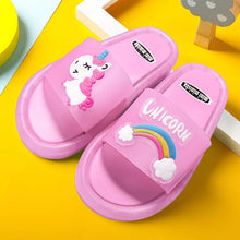 Load image into Gallery viewer, Children Unisex Unicorn Luminous Soft Heel Non-Slip  Flip Flops freeshipping - Tyche Ace
