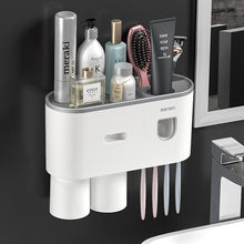 Load image into Gallery viewer, Toothbrush Holder Magnetic Cups Automatic Toothpaste Dispenser Storage
