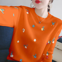 Load image into Gallery viewer, Elegant Embroidered Flowers Best Sweatshirt For Women freeshipping - Tyche Ace
