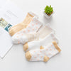 5 Pairs Thin Mesh Cute Socks For Babies