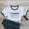 Grandma Print Design Casual Graphic Summer T Shirt freeshipping - Tyche Ace
