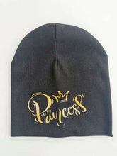 Load image into Gallery viewer, Golden Princess Prince Letter Design Pompom Cute Beanie Hats Kids
