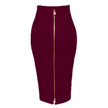 Load image into Gallery viewer, Zipper Closure Style Design Bandage Bodycon Skirts For Women
