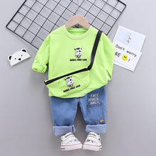 Load image into Gallery viewer, Cartoon Animal Design Sweater + Warm Pants Suit For Kids
