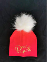 Load image into Gallery viewer, Golden Princess Prince Letter Design Pompom Cute Beanie Hats Kids
