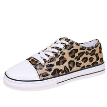Load image into Gallery viewer, Women Lace-Up Leopard Print Canvas Shoes freeshipping - Tyche Ace
