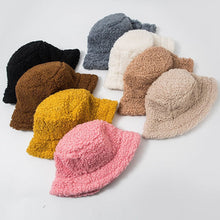 Load image into Gallery viewer, Lamb Wool Faux Fur Warm Winter Borg Winter Bucket Hats For Women - Tyche Ace
