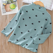 Load image into Gallery viewer, Long Sleeve Cute Hearts Design Cotton Tops For Kids
