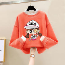 Load image into Gallery viewer, Girls Bear Cartoon Design Long Sleeve Cute Pullover For Kids
