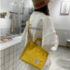 Small Square Corduroy Single Shoulder Messenger Bag For Women