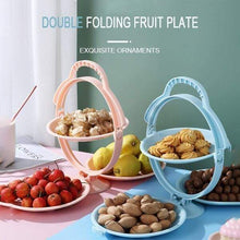 Load image into Gallery viewer, Foldable 3 Layer Fruit Plate Candy Snack Cake Dessert Display Stand
