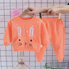 Plaid Letter Print Letter Print Design Baby Girl Sweater Two Piece Suit