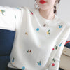 Elegant Embroidered Flowers Best Sweatshirt For Women freeshipping - Tyche Ace