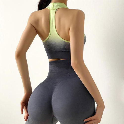 2Pcs Yoga Gym Fitness Seamless Women Workout Clothes
