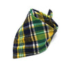 Washable Plaid Cotton Bandanas For Dogs