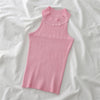 Women Knitted Hollow Bodycon Camisole Tank Top
