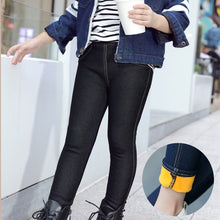 Load image into Gallery viewer, Winter Thick Velvet Warm Soft Stretchy Denim Leggings Pants
