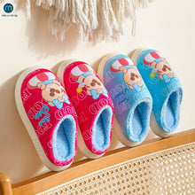 Load image into Gallery viewer, Unisex Cartoon Design Warm Indoor Kids Slippers
