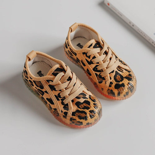 Casual Animal Print Canvas Soft Sole Shoes For Kids