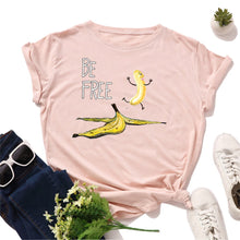 Load image into Gallery viewer, Be Free Banana Cartoon Image T Shirt freeshipping - Tyche Ace
