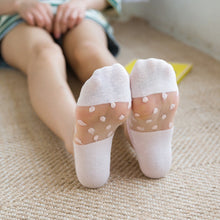 Load image into Gallery viewer, 3 Pairs Transparent Lace Flower Design Elastic Invisible Boat Best Socks For Women freeshipping - Tyche Ace
